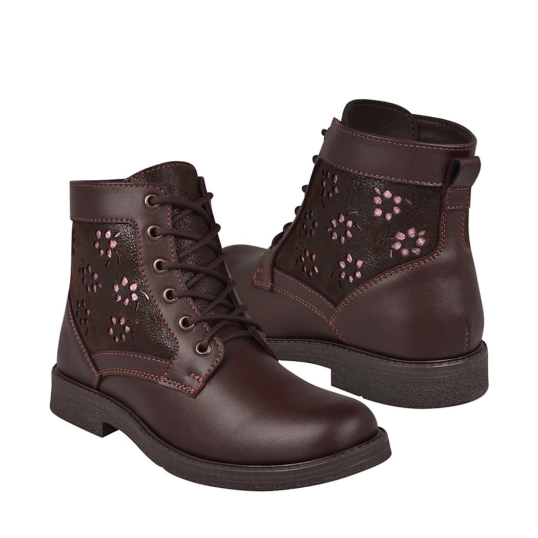pappomania.com : Botines casuales para niña jeans 30141 simipiel café