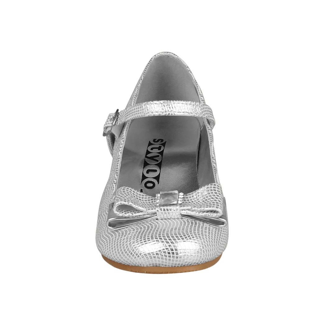pappomania.com : Zapato de fiesta stylo para niña simipiel plata 8002