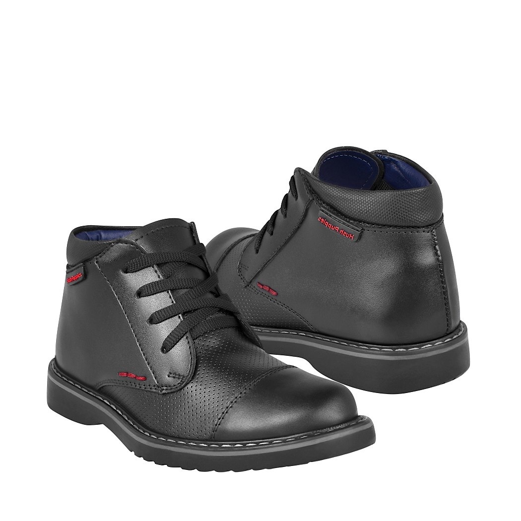 Zapatos escolares para niño hush puppies hp1056 negro