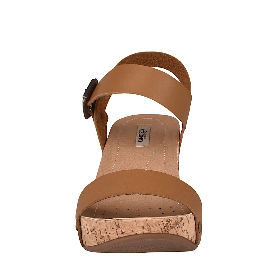 pappomania.com : Sandalias para dama capa de ozono 192343-2 simipiel café