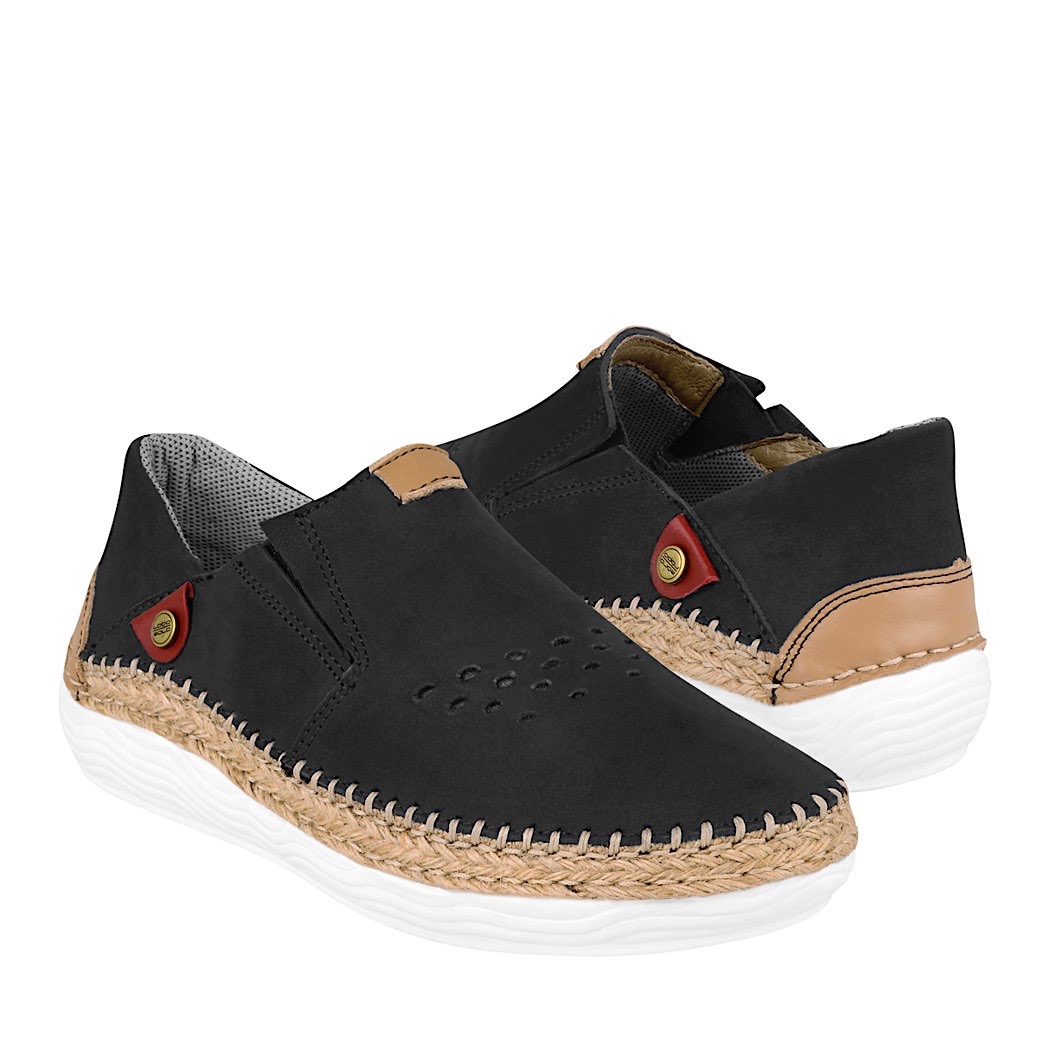 pappomania.com : Zapatos casuales dama lobo solo 5046 buck negro