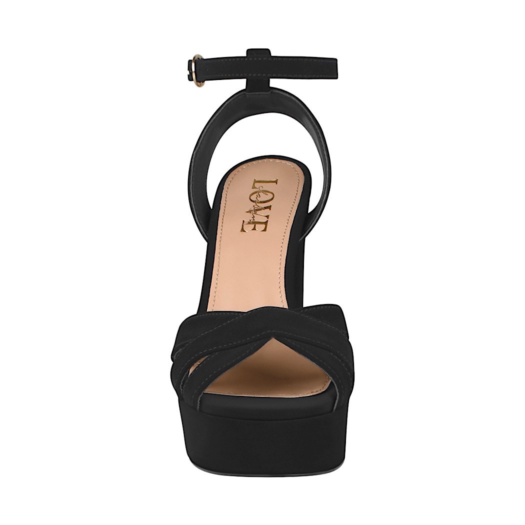 pappomania.com : Sandalias para dama clasben love 123257 suede negro