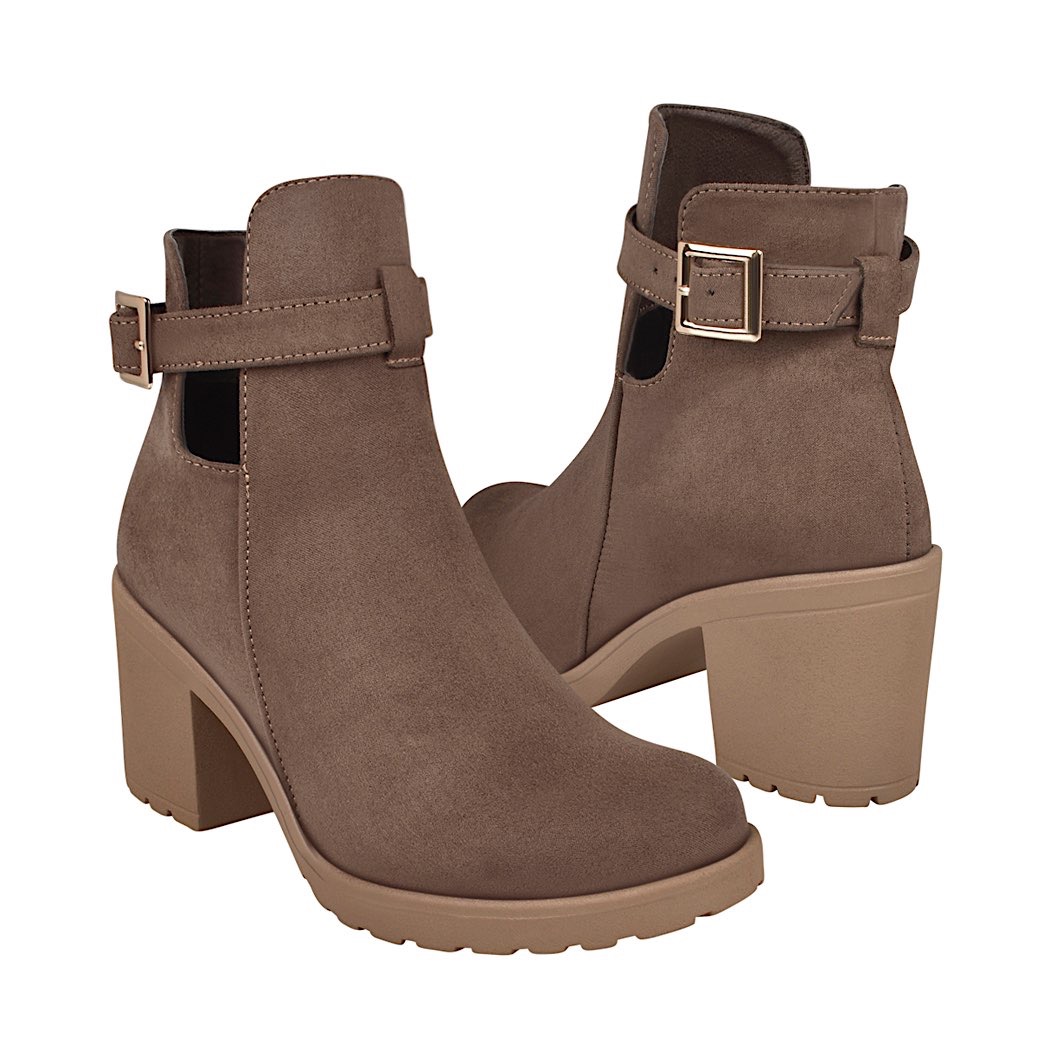 pappomania.com : Botines casuales para dama stylo 14241 suede café