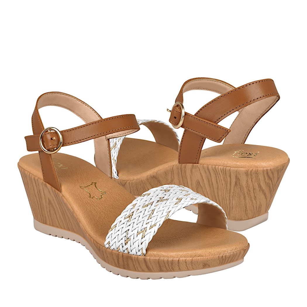 pappomania.com : Sandalias para dama flexi 34514 piel blanco