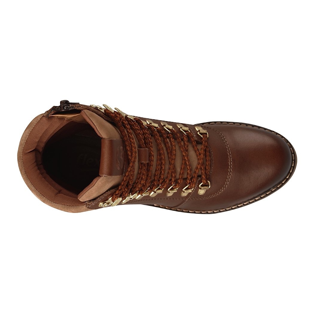 pappomania.com : Botines casuales para dama flexi 102408 café
