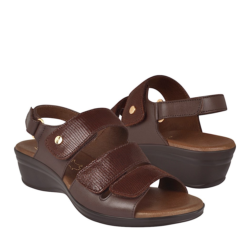 pappomania.com : Sandalias para dama flexi 100004 piel café