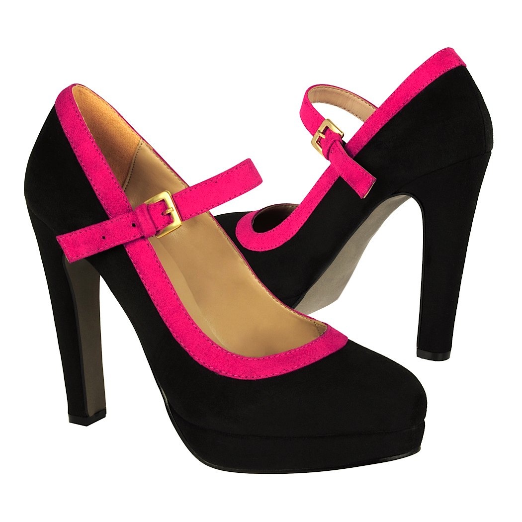 pappomania.com : Tacones stylo 691-1-7 suede negro/rosa