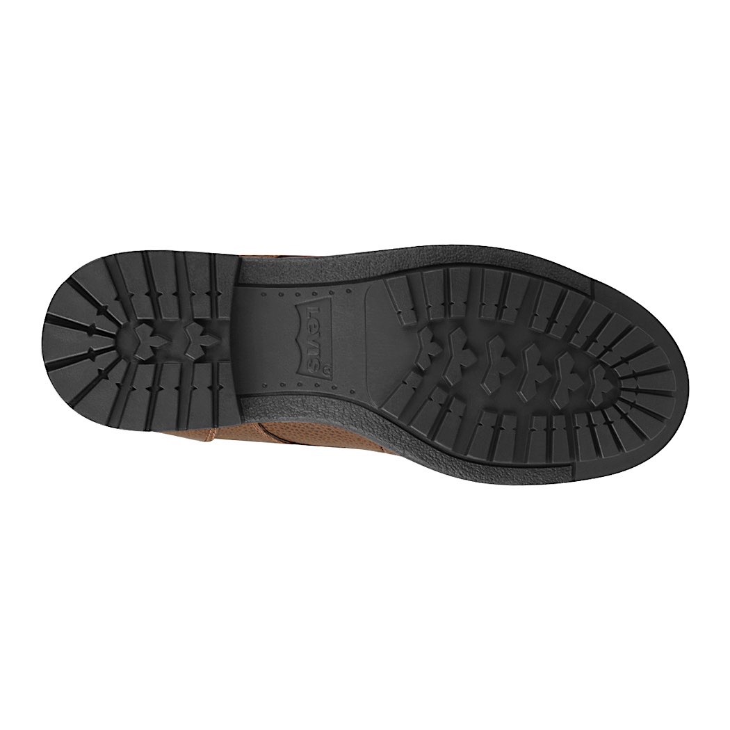 botas casuales marca levis de piel color café para hombre