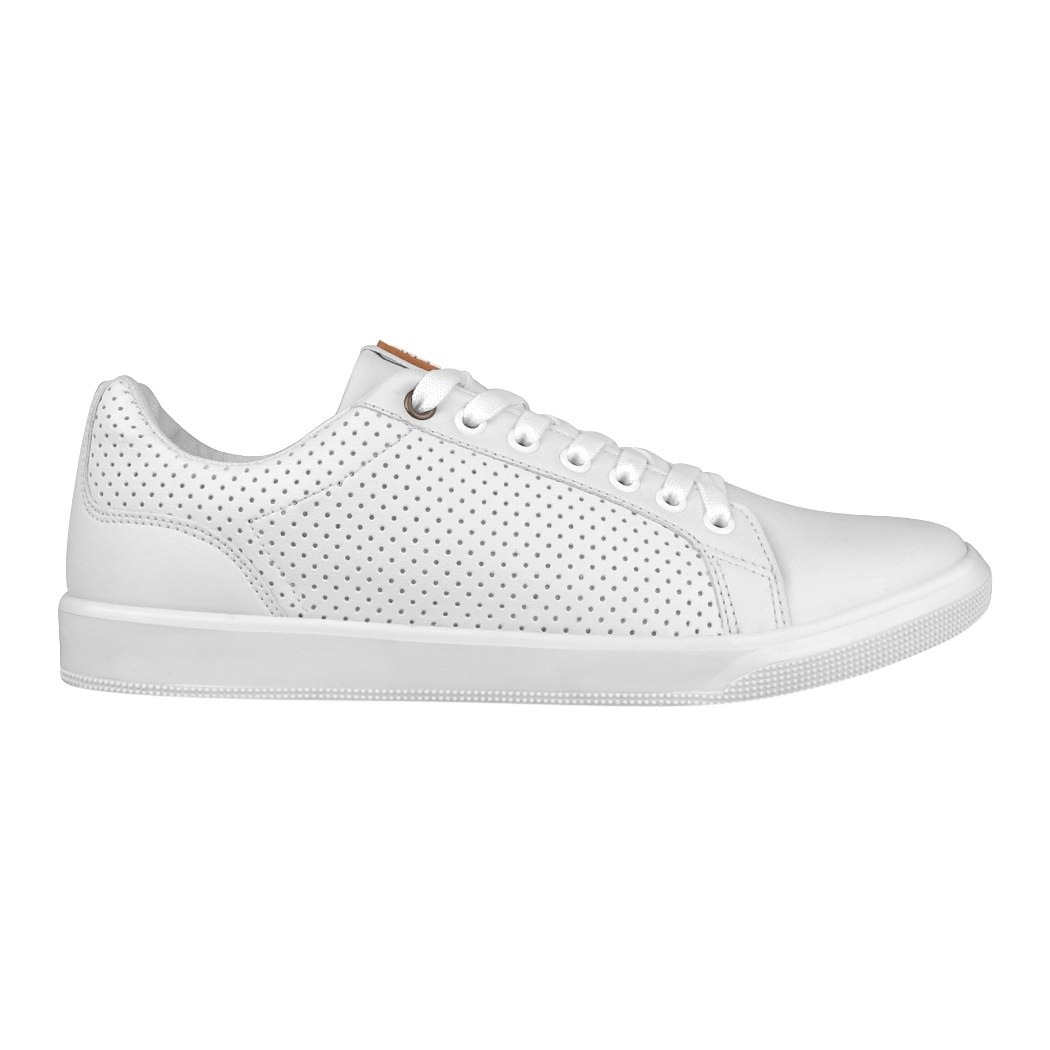 pappomania.com : Tenis casuales capa de ozono para hombre simipiel blanco  380201-2