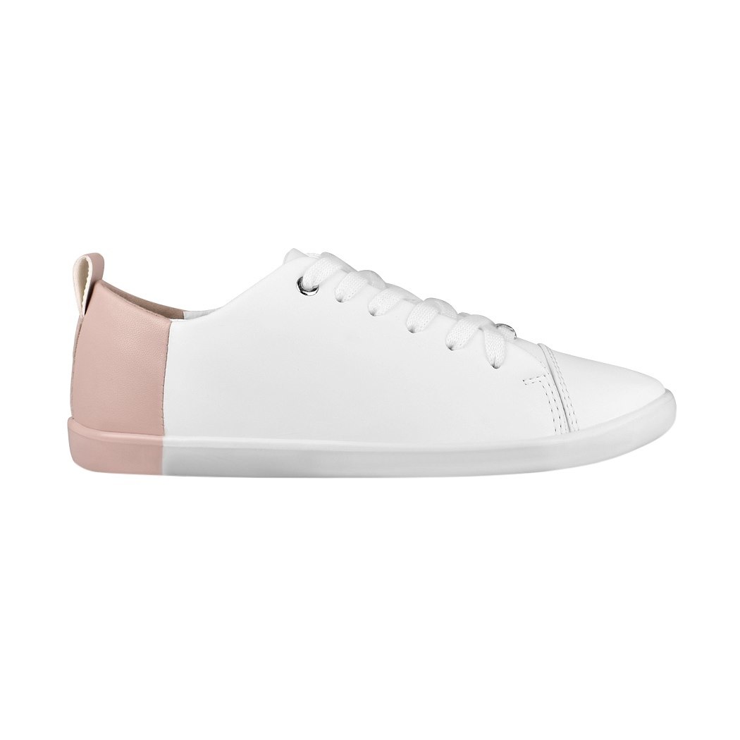 Tenis capa de ozono mujer simipiel blanco con rosa 3729112 Tenis capa de ozono mujer simipiel blanco con rosa 3729112