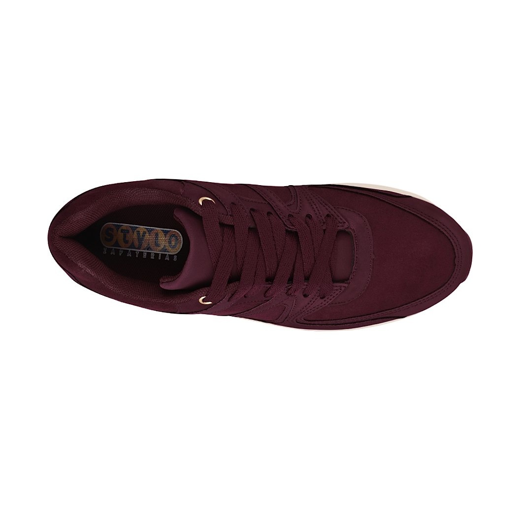 tenis puma color vino para mujer